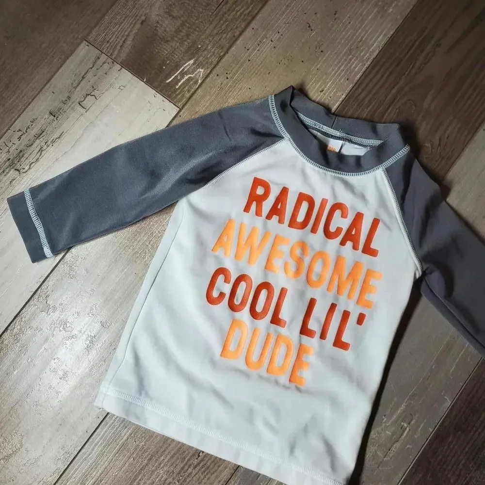 Gymboree Baby Boys Long Sleeve Rash Guard Swim Top Size 6-12M